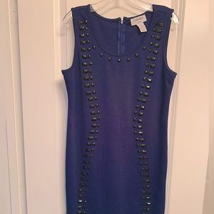 Carmen Marc Valvo Sleeveless Navy Dress | Womens Small